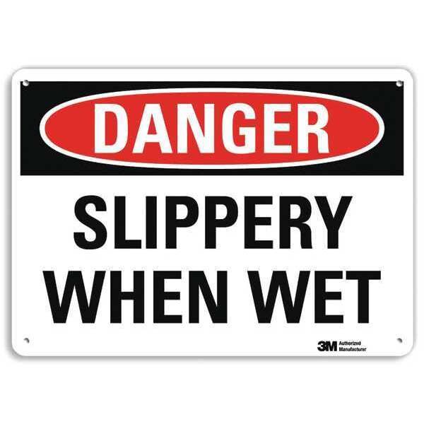 Danger Sign, 10 in H, 14 in W, Plastic, Horizontal Rectangle, English, U3-1981-NP_14X10