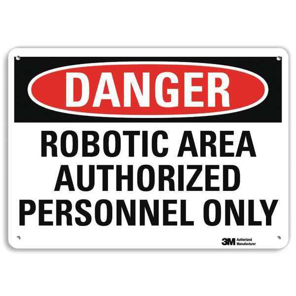 Danger Sign, 7 in Height, 10 in Width, Plastic, Vertical Rectangle, English