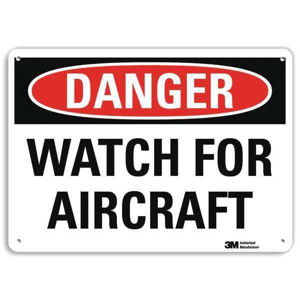 Danger Sign, 7 in H, 10 in W, Plastic, Vertical Rectangle, English, U3-2041-NP_10X7