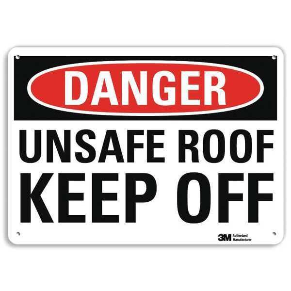 Danger Sign, 10 in H, 14 in W, Plastic, Horizontal Rectangle, English, U3-2033-NP_14X10
