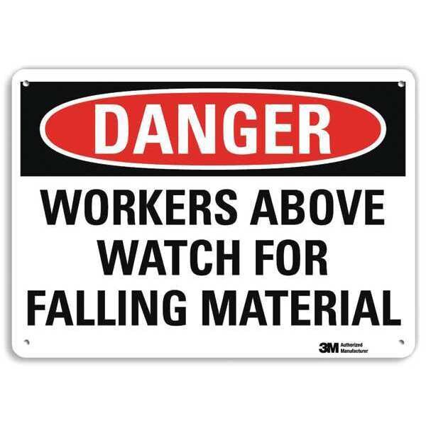 Danger Sign, 10 in H, 14 in W, Plastic, Horizontal Rectangle, English, U3-2078-NP_14X10