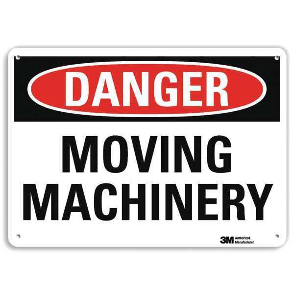 Danger Sign, 7 in Height, 10 in Width, Plastic, Vertical Rectangle, English
