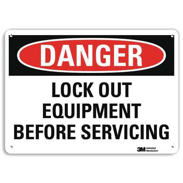 Danger Sign, 7 in Height, 10 in Width, Plastic, Vertical Rectangle, English