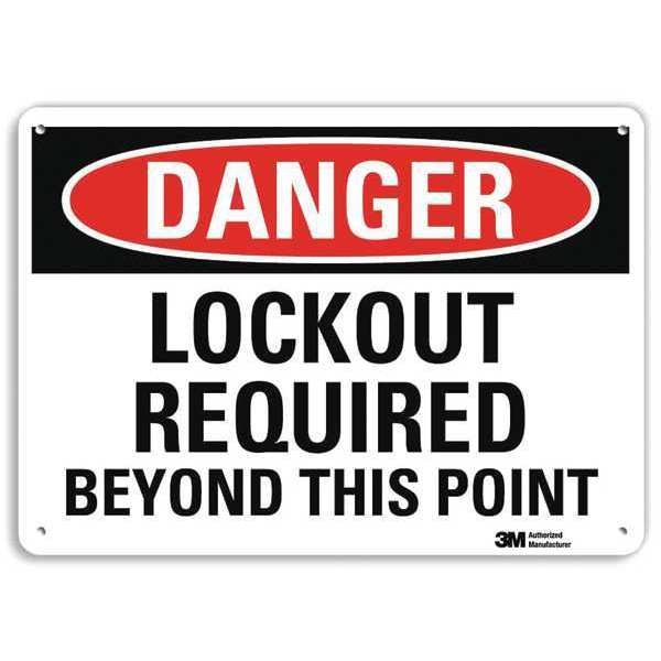 Danger Sign, 7 in Height, 10 in Width, Plastic, Vertical Rectangle, English