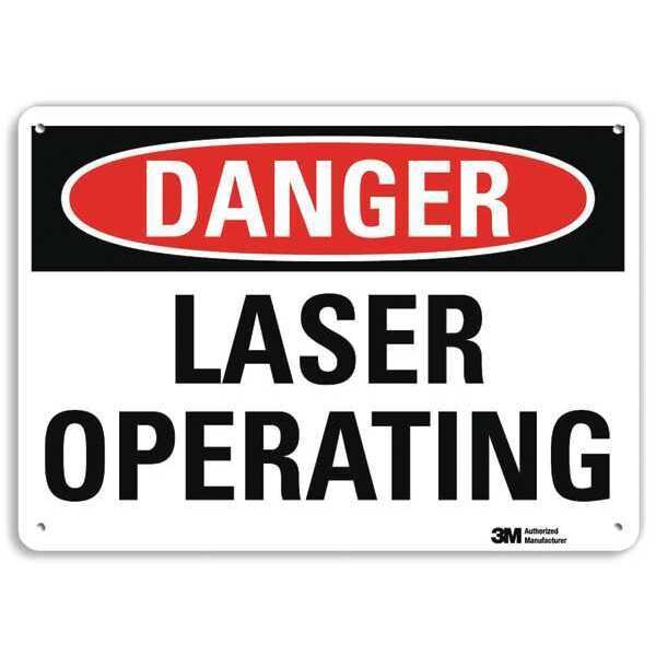 Danger Sign, 10 in H, 14 in W, Aluminum, Vertical Rectangle, U3-1739-RA_14X10