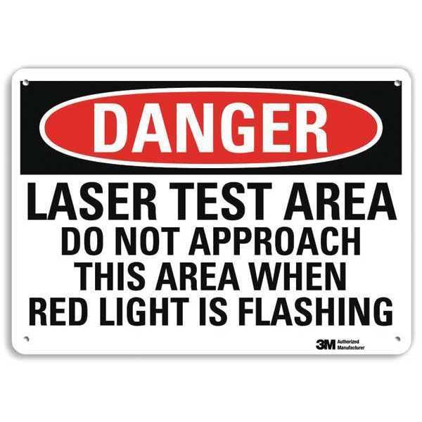 Danger Sign, 10 in H, 14 in W, Aluminum, Vertical Rectangle, U3-1748-RA_14X10