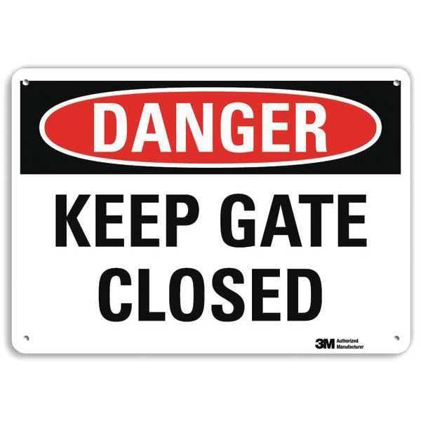 Danger Sign, 10 in H, 14 in W, Plastic, Horizontal Rectangle, English, U3-1696-NP_14X10