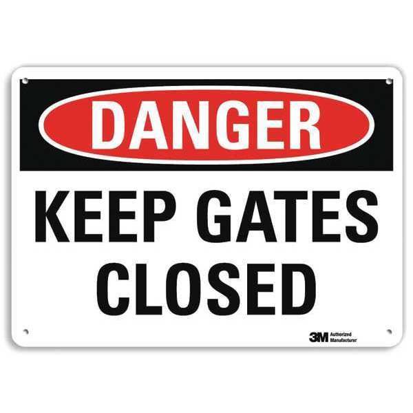Danger Sign, 7 in H, 10 in W, Plastic, Vertical Rectangle, English, U3-1697-NP_10X7