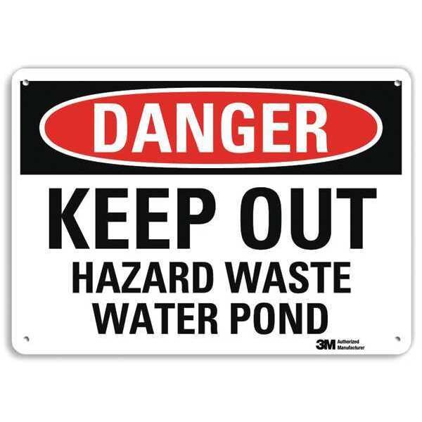 Danger Sign, 10 in H, 14 in W, Horizontal Rectangle, English, U3-1726-NA_14x10