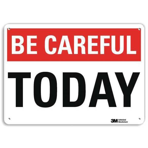 Safety Sign, 7 in H, 10 in W, Plastic, Vertical Rectangle, English, U7-1049-NP_10X7