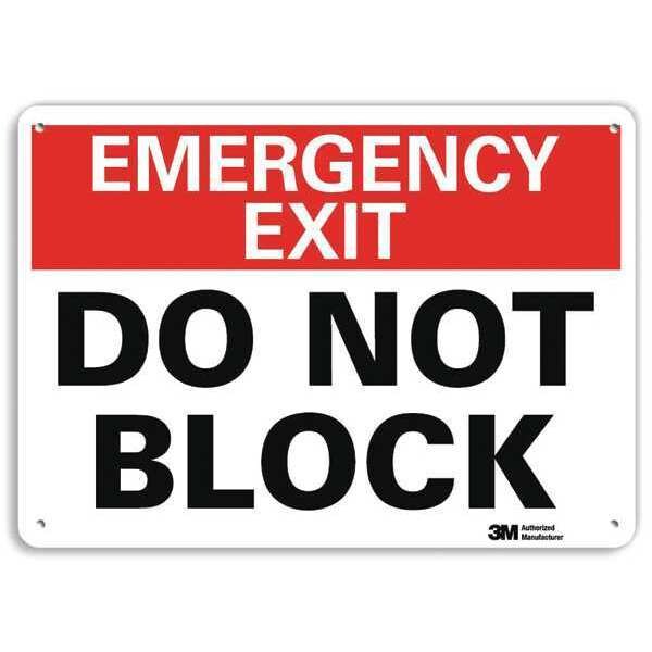 Emergency Sign, 10 in x 14 in, Aluminum