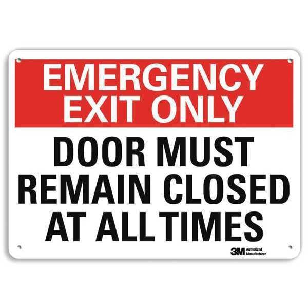 Emergency Sign, 10 in x 14 in, Aluminum