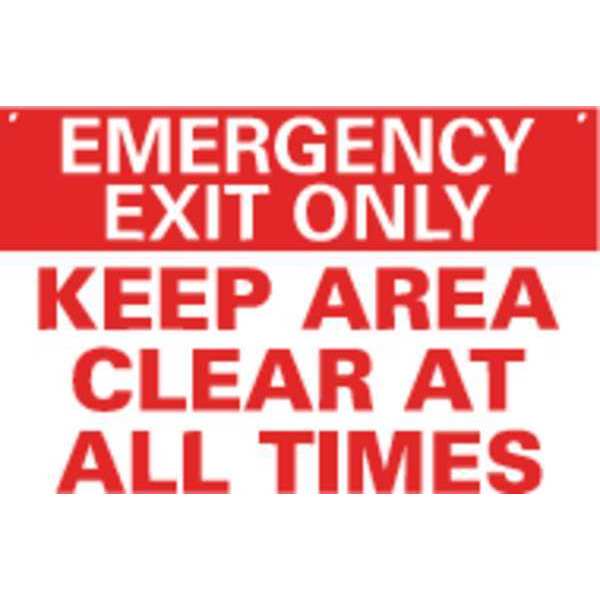 Emergency Sign, 10 in x 14 in, Aluminum