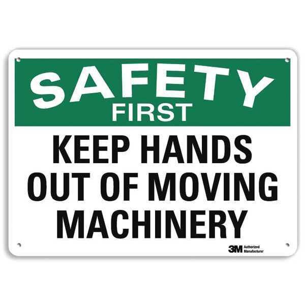 Safety Sign, 7 in H, 10 in W, Plastic, Vertical Rectangle, English, U7-1214-NP_10X7