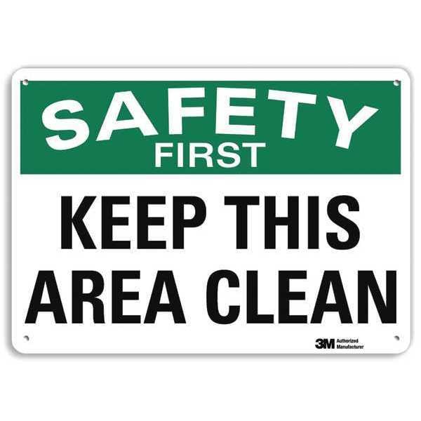 Safety Sign, 10 in Height, 14 in Width, Aluminum, Horizontal Rectangle, English, U7-1215-RA_14X10