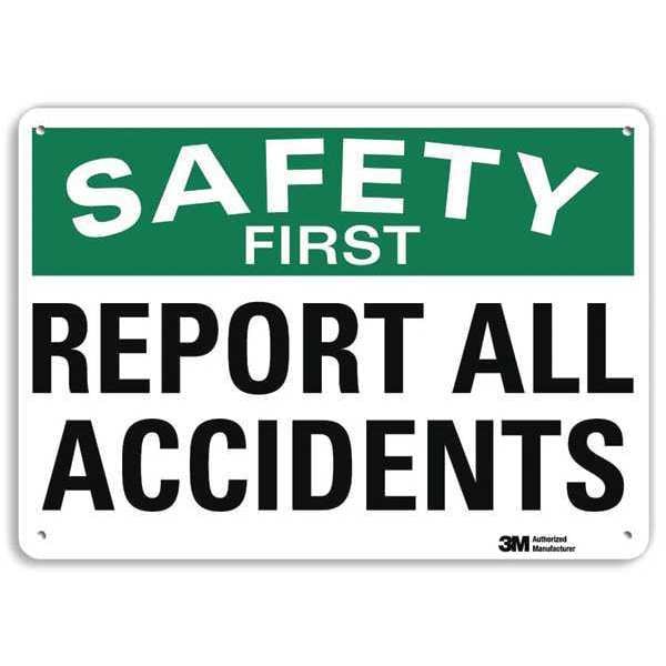 Safety Sign, 10 in Height, 14 in Width, Aluminum, Horizontal Rectangle, English, U7-1231-RA_14X10