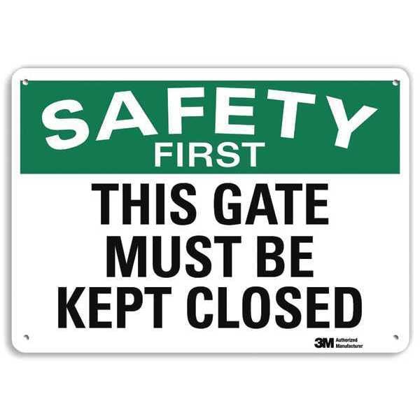 Safety Sign, 10 in H, 14 in W, Plastic, English, U7-1257-NP_14X10