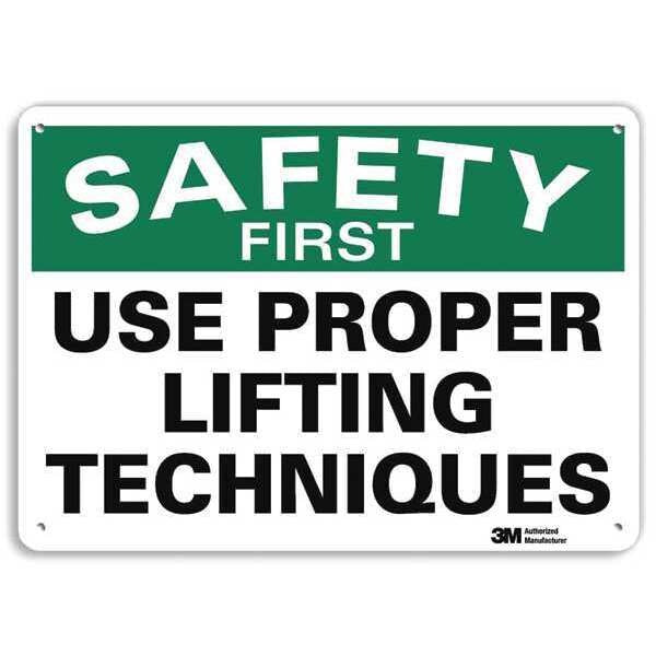 Safety Sign, 10 in Height, 14 in Width, Aluminum, Horizontal Rectangle, English, U7-1261-RA_14X10