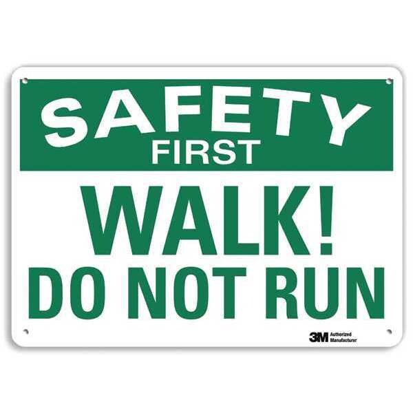 Safety Sign, 10 in H, 14 in W, Plastic, English, U7-1263-NP_14X10
