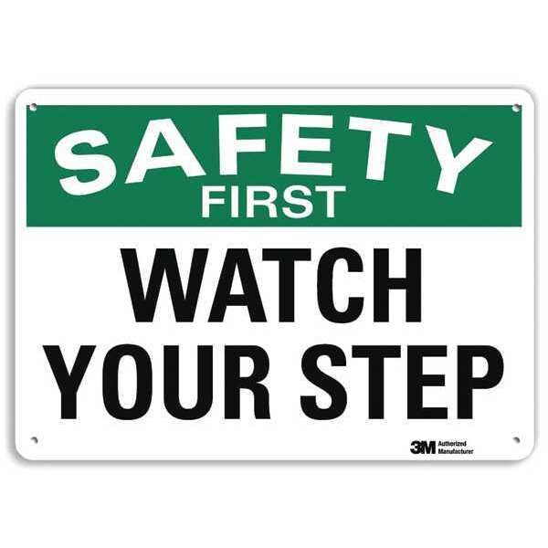 Safety Sign, 10 in H, 14 in W, Plastic, English, U7-1264-NP_14X10