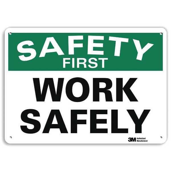 Safety Sign, 10 in Height, 14 in Width, Aluminum, Horizontal Rectangle, English, U7-1276-RA_14X10