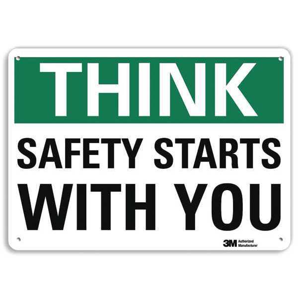 Safety Sign, 10 in Height, 14 in Width, Aluminum, Horizontal Rectangle, English, U7-1336-RA_14X10