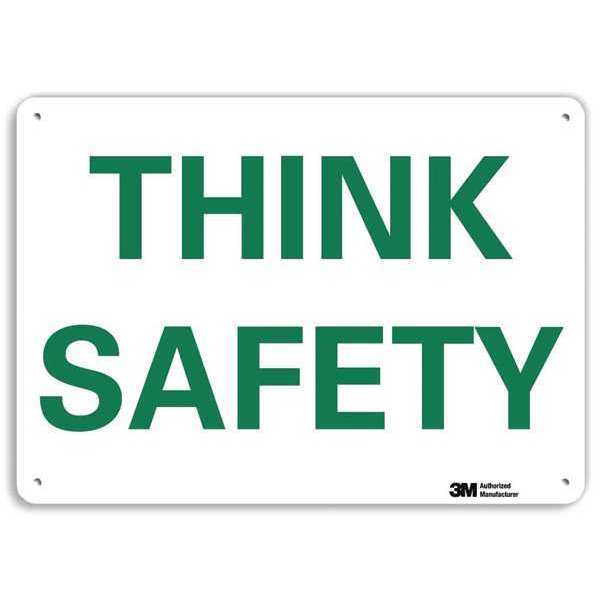 Safety Sign, 10 in Height, 14 in Width, Aluminum, Horizontal Rectangle, English, U7-1328-RA_14X10