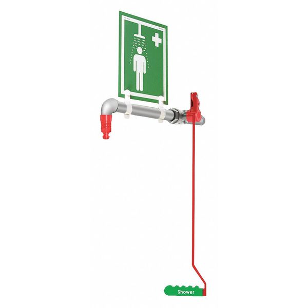 Emergency Shwr, Hori, Galv Mild Steel