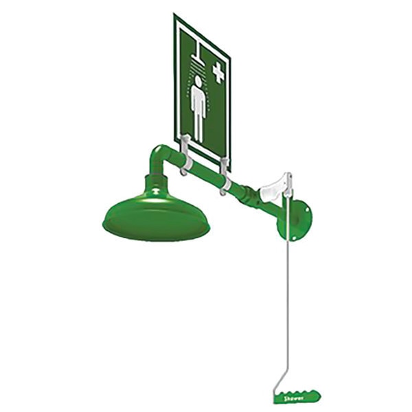 Emergency Shwr, Hori, Wall Mntng Plate, SS
