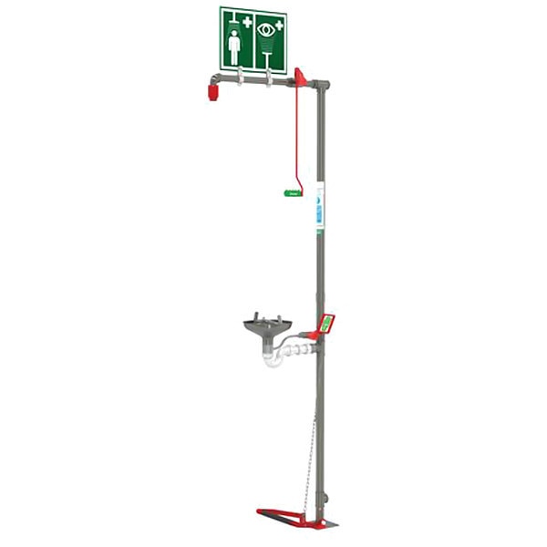 Floor Mounted Eyewash Station Stainless Steel