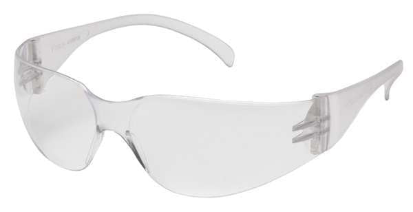 Intruder(R) Safety Glasses, Scratch-Resistant, Frameless Wraparound Frame, Clear Polycarbonate Lens
