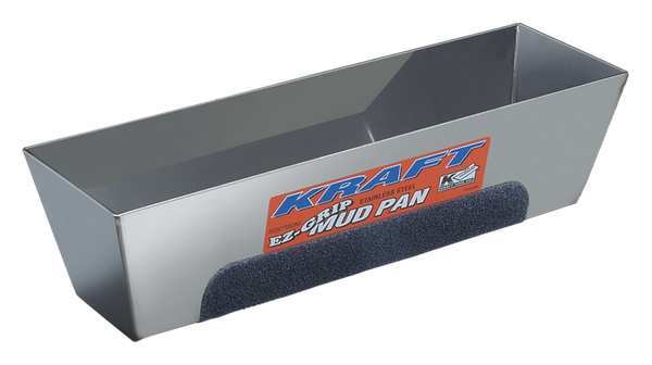 Mud Pan, EZ-Grip, 12in., Stainless Steel