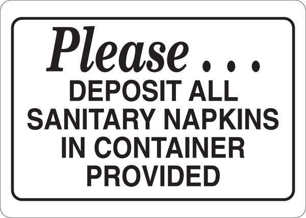 Restroom Sign, 5 in Height, 7 in Width, Vinyl, English