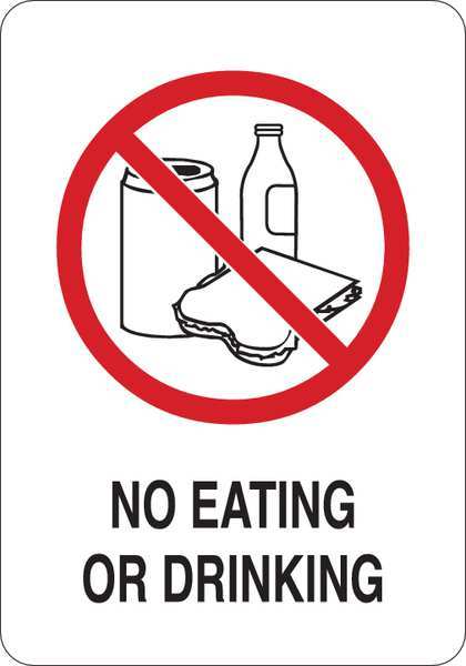 Safety Sign, 7 in Height, 5 in Width, Vinyl, English