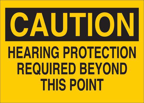 Caution Sign, Plastic, 10 in. H x 14 in. W