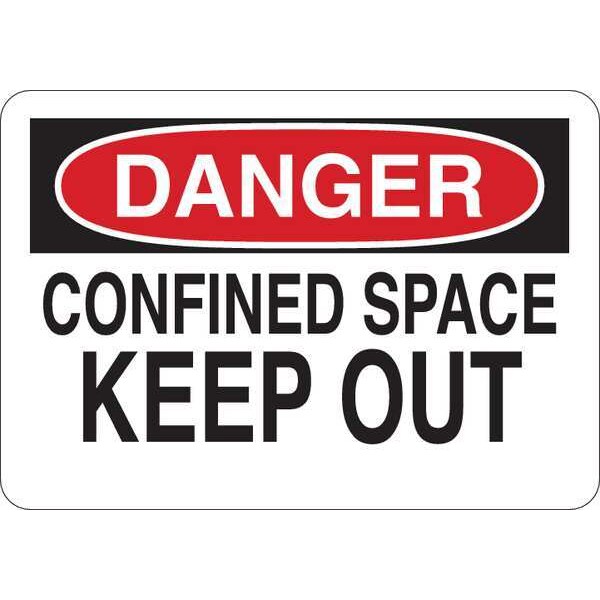 Danger Sign, Plastic, 7 in. H, English, Text