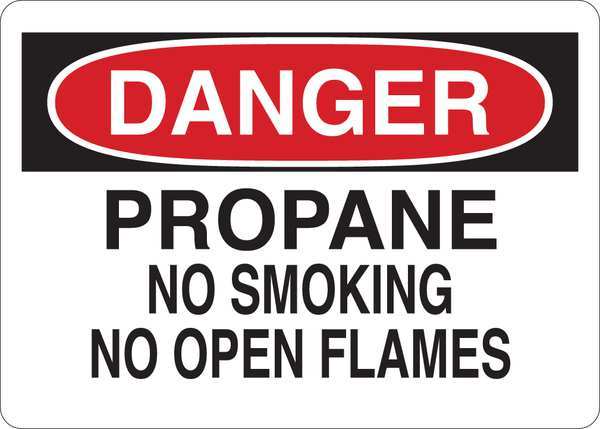 Danger No Smoking Sign, 10 in Height, 14 in Width, Vinyl, English