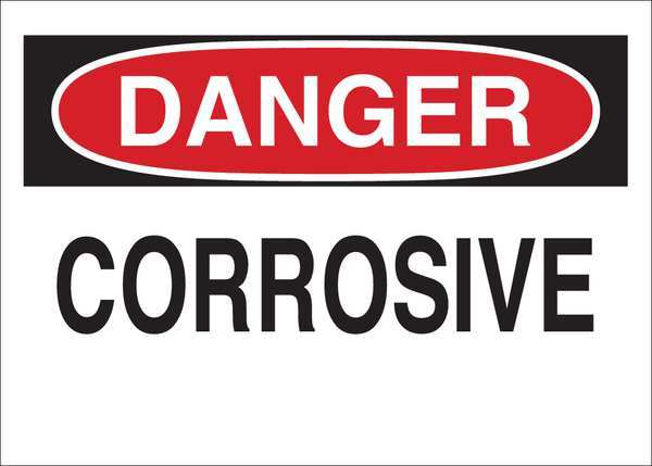 Danger Sign, 7 in H, 10 in W, Vinyl, English, 35GH26