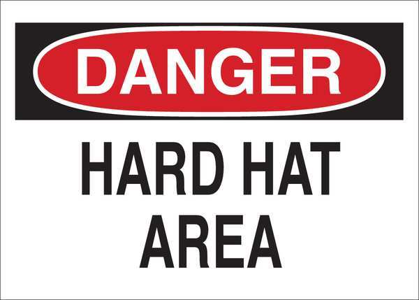 Danger Sign, 7 in Height, 10 in Width, Plastic, English
