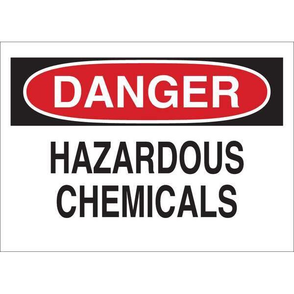 Danger Sign, 10 in H, 14 in W, Vinyl, English, 34GL13