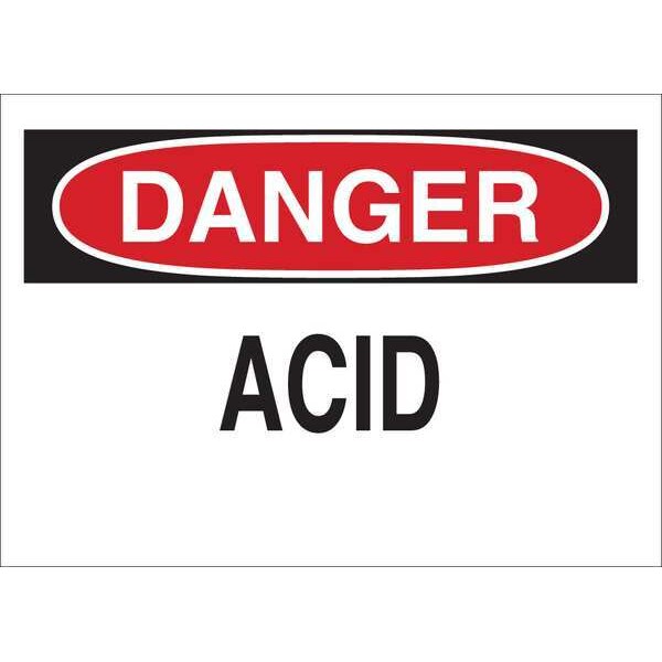 Danger Sign, 10 in H, 14 in W, Vinyl, English, 34GK97