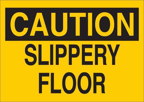 Caution Sign, 10 in H, 14 in W, Plastic, English, 34GJ11