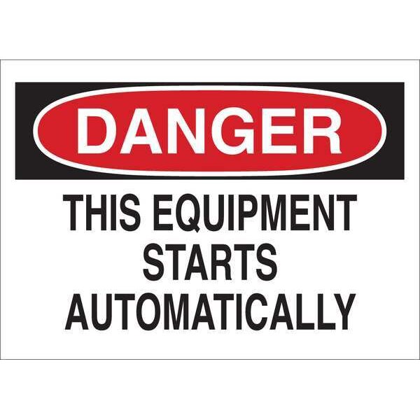 Danger Sign, 7 in Height, 10 in Width, Aluminum, English