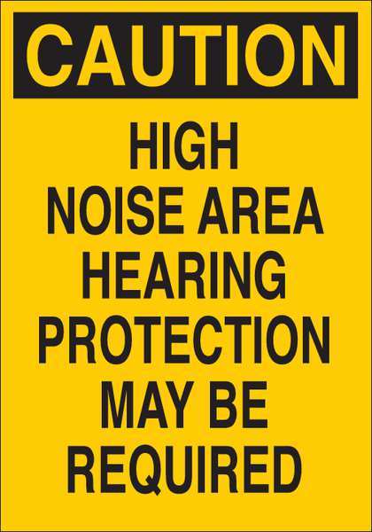 Caution Sign, 14 in Height, 10 in Width, Vinyl, English
