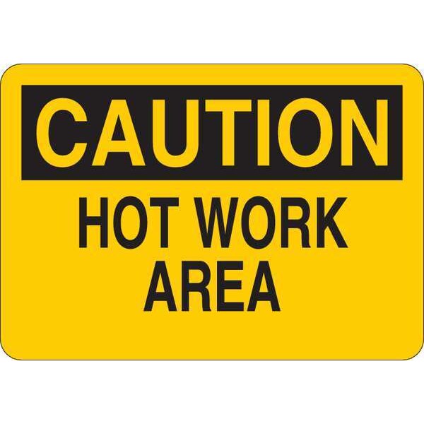 Caution Sign, 7 in H, 10 in W, Plastic, English, 34GK19