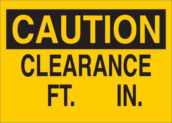 Caution Sign, 10 in Height, 14 in Width, Aluminum, English