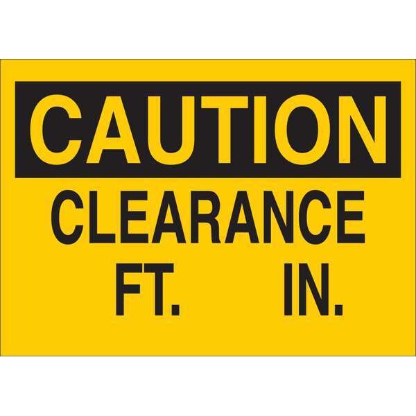 Caution Sign, 10 in Height, 14 in Width, Vinyl, English