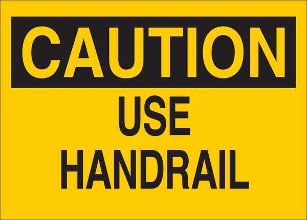 Caution Sign, 10 in H, 14 in W, Plastic, English, 34GJ15