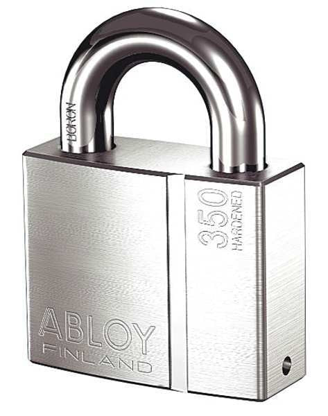 Padlock, Keyed Alike, Standard Shackle, Rectangular Hardened Steel Body, Hardened Steel Shackle
