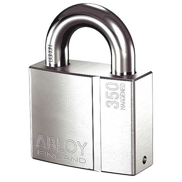 Padlock, Keyed Alike, Long Shackle, Rectangular Hardened Steel Body, Hardened Steel Shackle